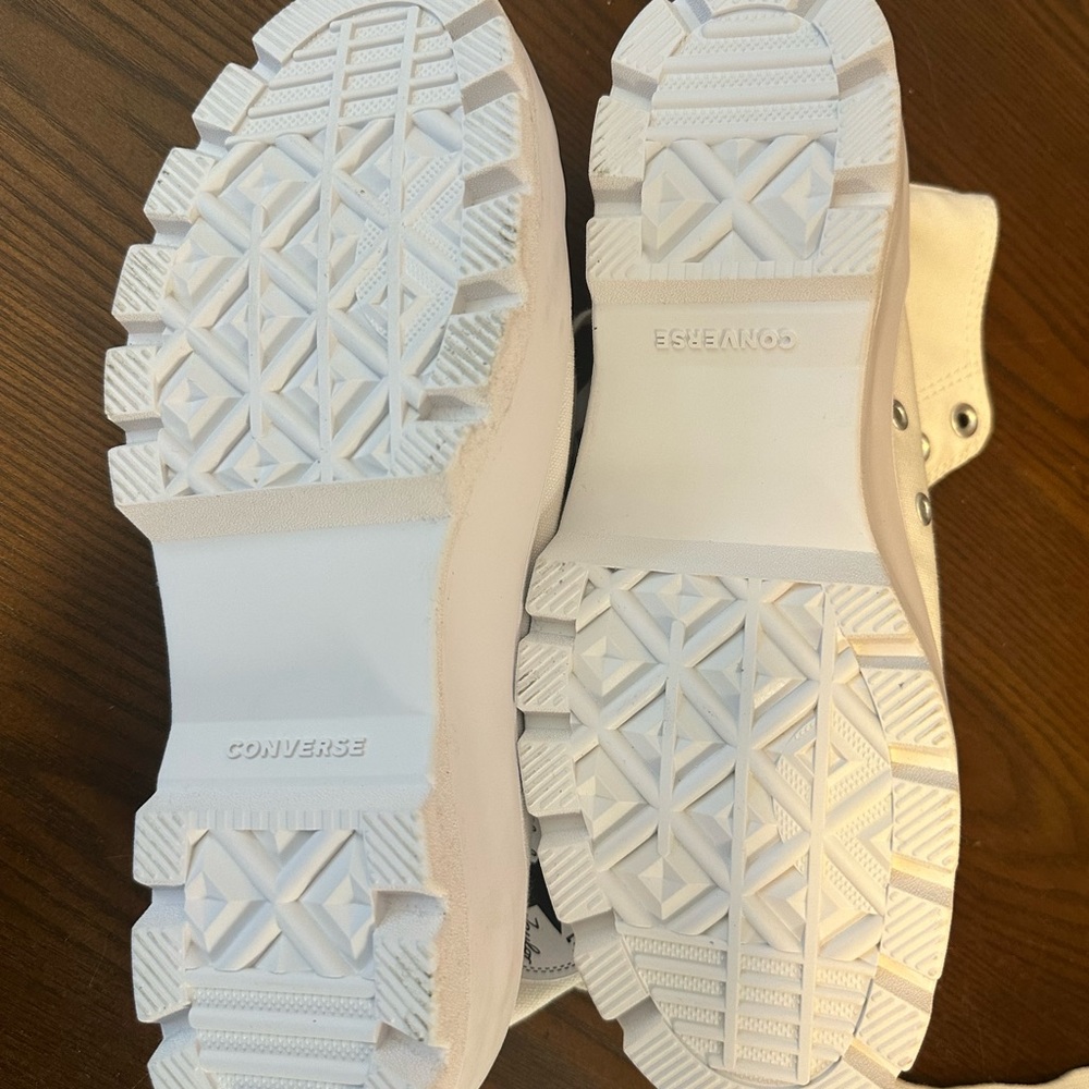 Converse White Canvas High-Tops - Picture 4 of 4